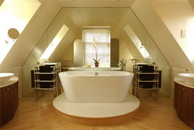 дизайн ванной комнаты обложить умывальник плиткой
