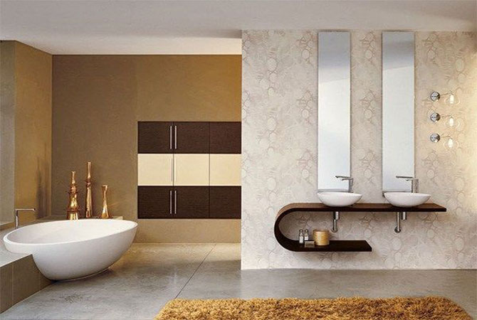 дизайн кухни и ванной комнаты фото