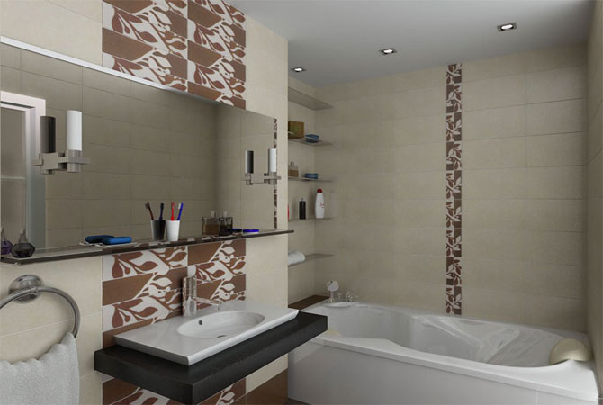 керамическая плитка для ванной комнаты интерьер